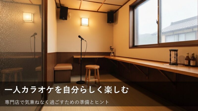 初めてのヒトカラへ!一人カラオケ専門店で自分時間を楽しむための準備とコツ