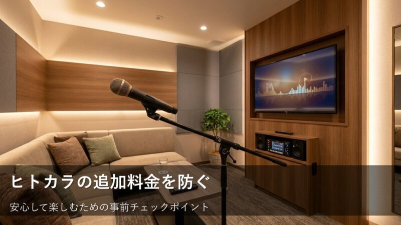 ヒトカラで「追加料金」を避けるために知っておきたい、意外な落とし穴と対策