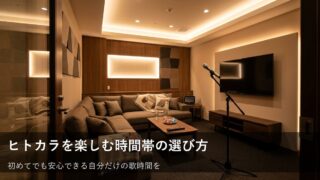ヒトカラはいつ行くのが正解？自分時間を大切にする時間帯選びのコツ 
