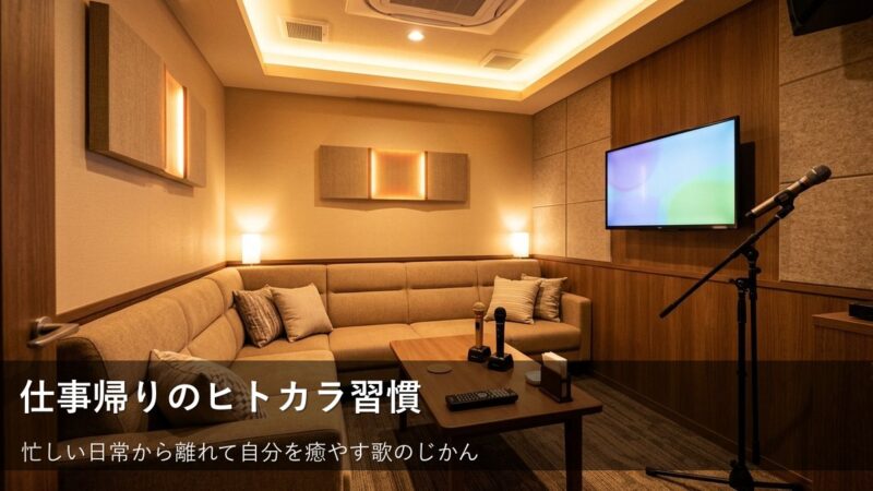 仕事帰りにリフレッシュ!一人カラオケで心と体を解き放つコツ
