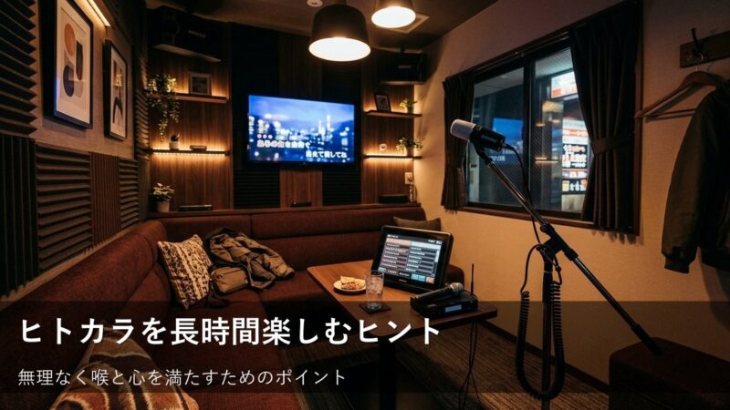 ヒトカラで長時間歌うときも安心!疲れず快適に過ごすためのコツ