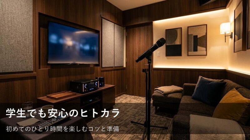 学生のヒトカラデビュー!お得に無理なく楽しむための準備と心得