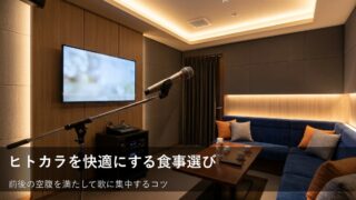 ヒトカラをもっと快適に！カラオケ前後の食事と飲み物選びのコツ 