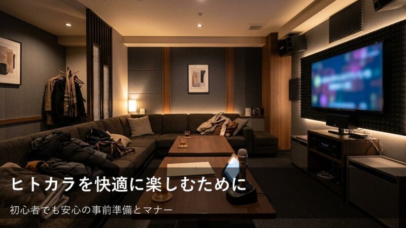 初めてのヒトカラも安心!トラブルを避けて楽しむための事前準備とコツ