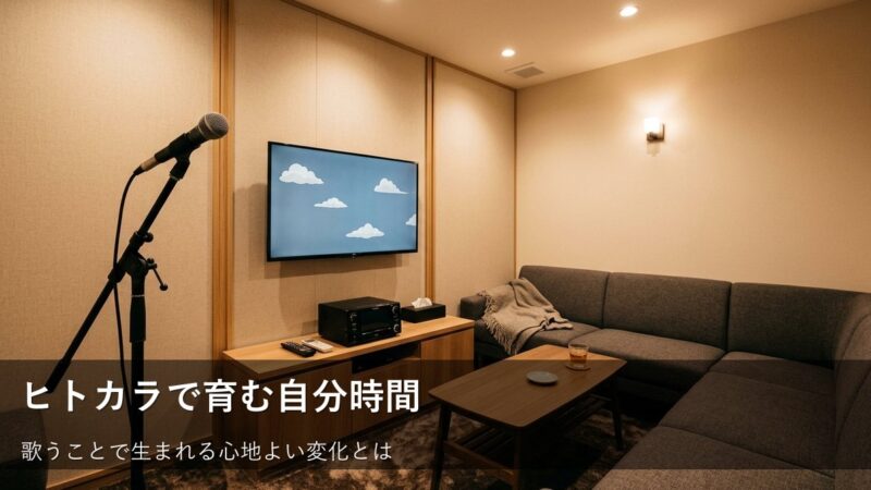 ヒトカラを続けると心はどう変わる?自分時間を楽しむための小さな変化