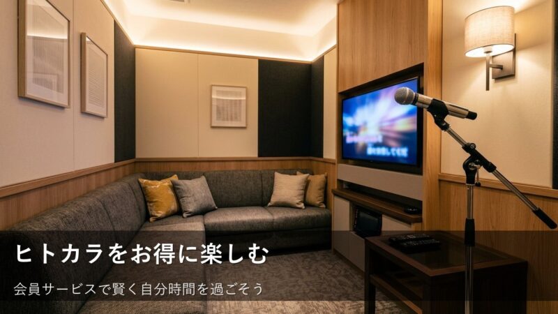 ヒトカラをもっとお得に!会員サービスを活用して賢く一人時間を楽しむヒント