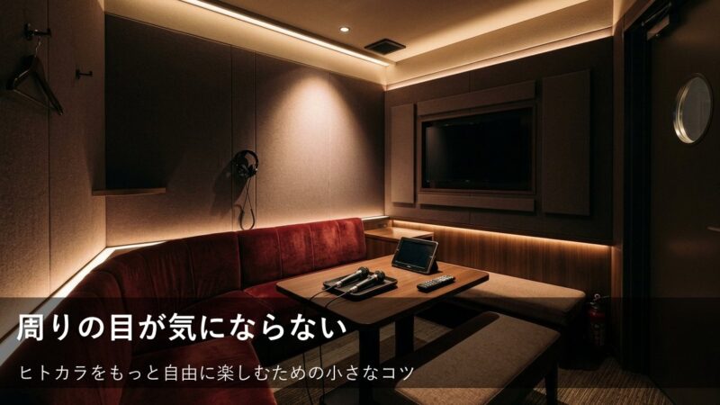 周りの目が気にならない!ヒトカラ初心者さんがリラックスして歌うための工夫