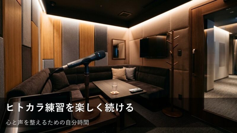 ヒトカラで歌の練習を無理なく続けるコツ|上達とリフレッシュを両立するヒント
