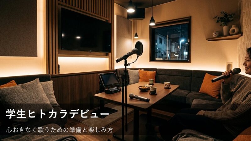 学生のうちに楽しもう!無理なくヒトカラデビューするコツと準備ガイド