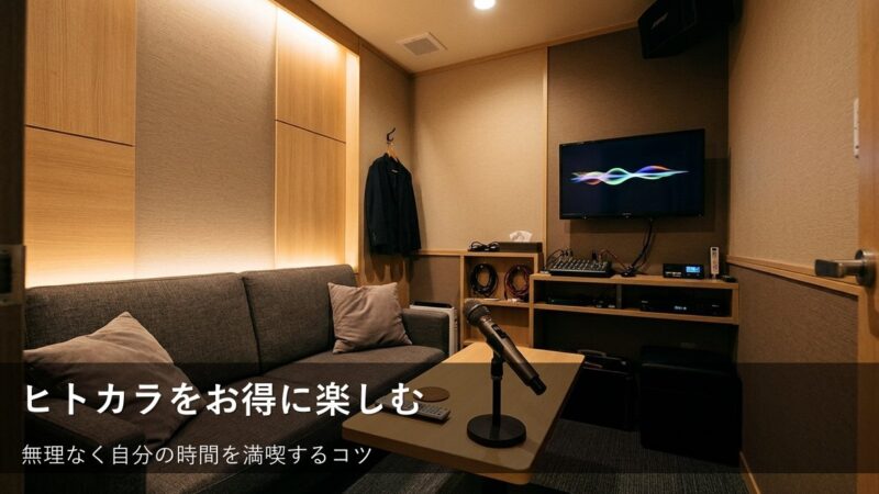 ヒトカラをお得に楽しむには?料金の仕組みと無理なく続けるコツ