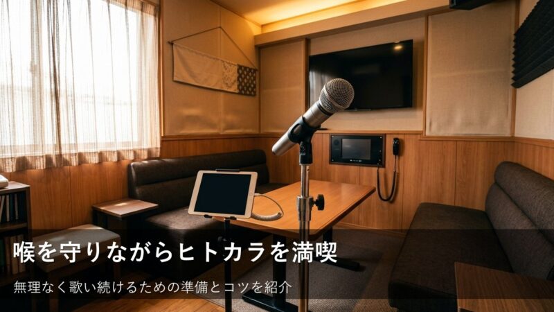 無理なく楽しむ!ヒトカラで喉を痛めないための準備と歌い方のコツ